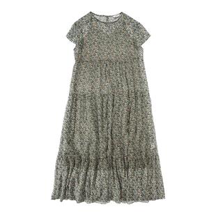 HONRN/红人优雅碎花印花显瘦吊带短袖连衣裙两件套女夏HI22OL493