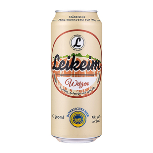 德国进口莱科姆小麦白啤酒莱肯姆皮尔森500ml*24罐装整箱精酿啤酒