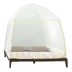 远梦蒙古包蚊帐三开门有底无底拉链加厚加密防蚊双人1.5米/1.8m床