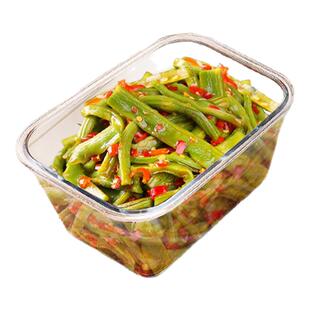 禧天龙玻璃饭盒凉拌菜腌制可微波炉加热水果便当盒保鲜碗加深餐盒