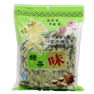 台湾谢记绿茶南瓜子500克自封袋装铁观音赏味雪白瓜子好茶点零食