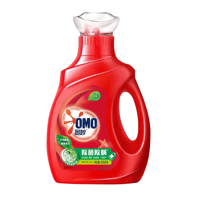 奥妙天然酵素除菌除螨洗衣液950g长效抑菌去污除渍官方旗舰店正品