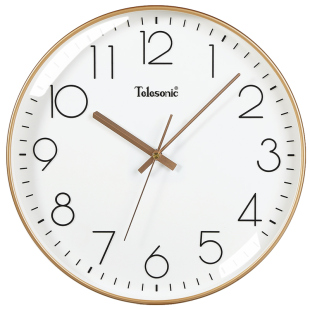 TELESONIC/天王星北欧静音挂钟简约现代客厅卧室创意潮流时英钟表