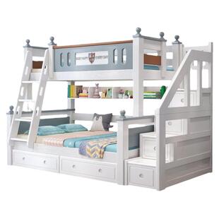 郑州儿童床上下铺双层床子母床实木床1.2m全橡木高低床1.5m小户型