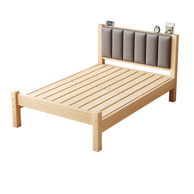 实木床软包床家用双人床架1.5m床