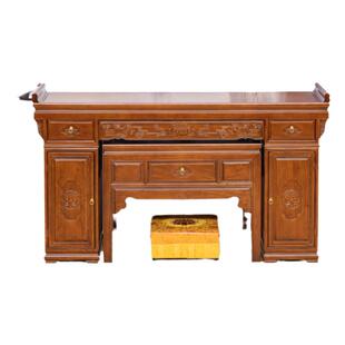 实木新中式供桌佛台香案桌家用贡桌佛柜财神爷贡奉台佛龛八仙桌