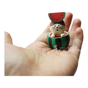 小摆件ins创意可爱水果西瓜香蕉猫动物办公室桌面便签举手留言夹