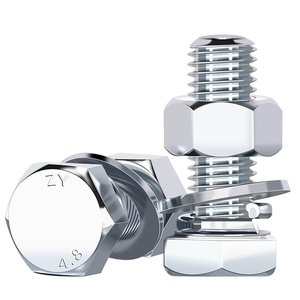 4.8级镀锌外六角螺丝螺母套装