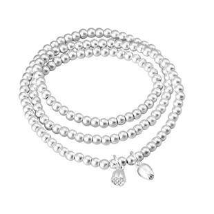 9999纯银两世欢手链女多三圈古法珠子手串2025新款简约气质设计感