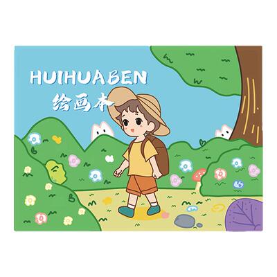 A4加厚图画本画画本绘画本儿童幼儿园小学生男女孩专用一年级二年级美术本空白画册本手绘涂色本不透色素描本