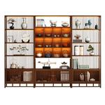 博古架实木中式茶叶架茶室茶具摆件展示柜客厅多宝阁隔断置物架子
