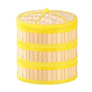 塑料竹制蒸笼商用广式早茶点心笼仔饭小笼包家用蒸锅笼屉包子通风