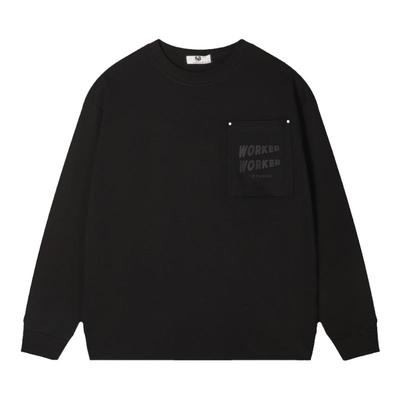 FNB潮牌2024秋冬基础内搭卫衣字母美式百搭宽松穿搭卫衣长袖T恤男