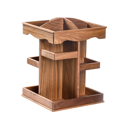 实木旋转首饰护肤品收纳架