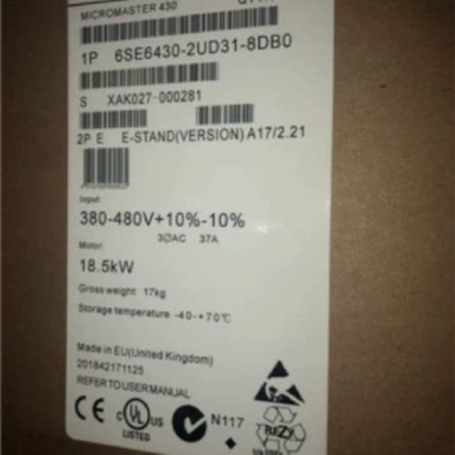 议价6SE6430-2UD31-8DB0/8DBO西门子M440变频器18.5KW 3AC380-480