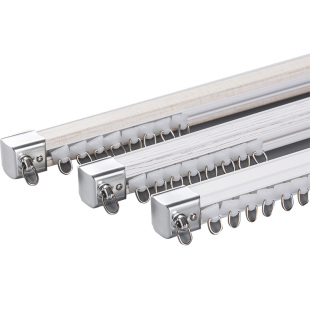 高品质静音纳米铝合金窗帘直轨道大方轨/单双轨/窗帘杆 每米价格