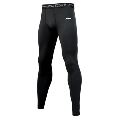 李宁跑步紧身裤男士压缩高弹训练