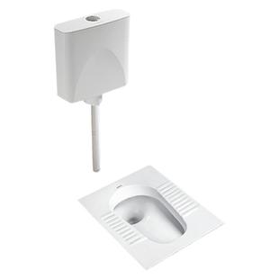 箭牌蹲便器蹲坑式水箱整套蹲厕家用卫生间厕所便池超薄大便器防臭