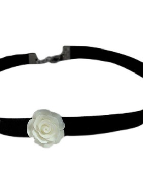 choker法式复古黑色丝绒锁骨链