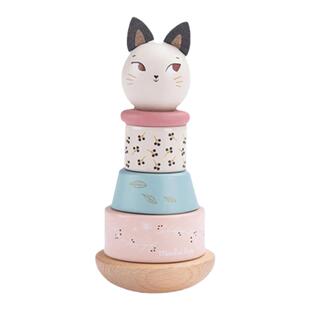 法国moulinroty茉兰若缇儿童层层叠玩具宝宝感官发展木制堆叠游戏