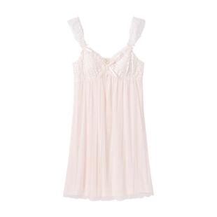 RoseTree吊带睡裙女士夏季法式蕾丝性感宫廷风睡衣2025新款带胸垫