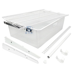 金属衣柜配件总汇开放式金属衣柜步入式衣帽间a柱上墙白色裤架