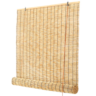 芦苇帘卷帘草帘草席装饰门帘遮挡帘阳台遮光遮阳窗帘竹帘隔断挂帘