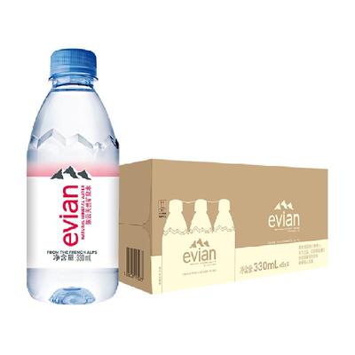 进口Evian/依云纯净水330ml*24