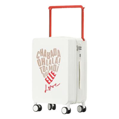 ELLE新款时尚印花图案行李箱拉杆箱女大容量旅行箱密码箱子登机箱