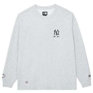 New Era纽亦华白敬亭同款2025秋季MLB长袖T恤男女宽松复古上衣潮