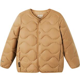 波司登25新款女童外套圆领短款儿童三防羽绒服轻薄外套T250135030