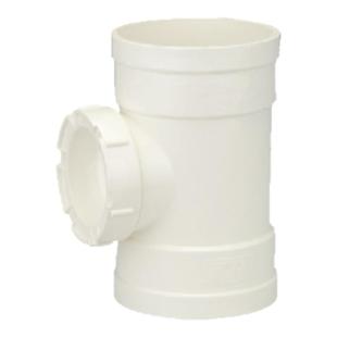 雄塑PVC-U排水管配件检查口立管下水管道管件清扫口三通接头50 75