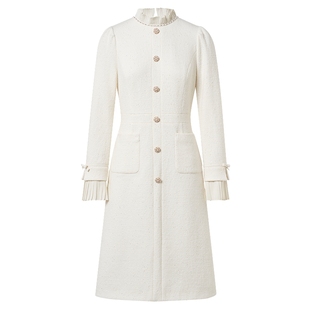 【羊毛】La Koradior拉珂蒂秋新款通勤淑女名媛高腰连衣裙女