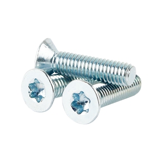沉头内梅花螺丝8.8级镀蓝白锌原GB2673平头梅花螺丝钉3M8防盗螺栓