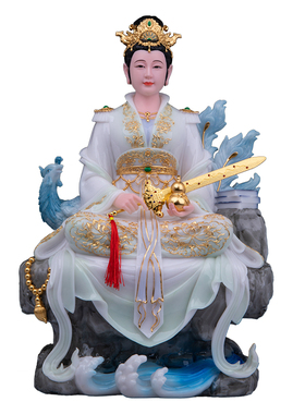 天然石粉祝福带凤九天玄女神像