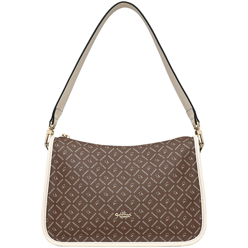 金利来女士复古印花PVC单肩包2026新款百搭腋下包女时尚通勤小包