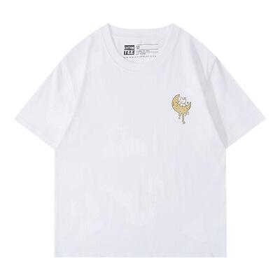 正肩t恤女短袖ins潮宽松纯棉半袖