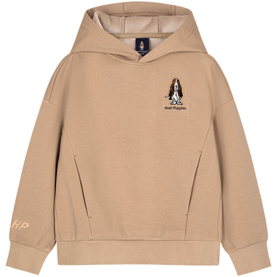 暇步士儿童加绒连帽卫衣儿童上衣