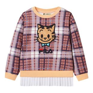 FILA KIDSx原田治联名系列斐乐儿童卫衣2024春新款女小童套头卫衣