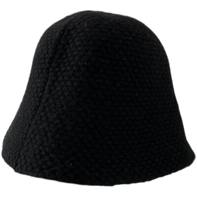 女秋冬时尚针织盆帽显脸小渔夫帽