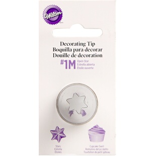 wilton惠尔通不锈钢裱花嘴8齿 2D1M蛋糕曲奇嘴烘焙工具1S玫瑰花嘴