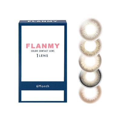 T-garden黑色美瞳Flanmy半年抛1片棕色彩色隐形眼镜小直径女正品