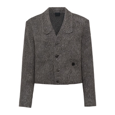 MPAM双面长毛羊毛大衣女宽松灰色外套