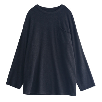 徐大脸吖定制 软糯磨毛慵懒感打底衫秋冬基础款长袖白色T恤女上衣