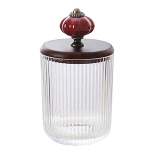 复古美式玻璃棉签收纳盒创意棉棒牙签筒牙线装饰摆件法式高颜值