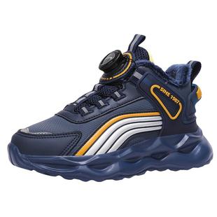 贵人鸟男童鞋加绒运动鞋冬季2025新款舒适软底保暖男孩防滑跑步鞋