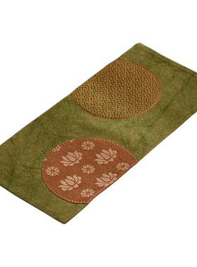 圭隐堂莲花帆布扎染茶席刺绣布艺
