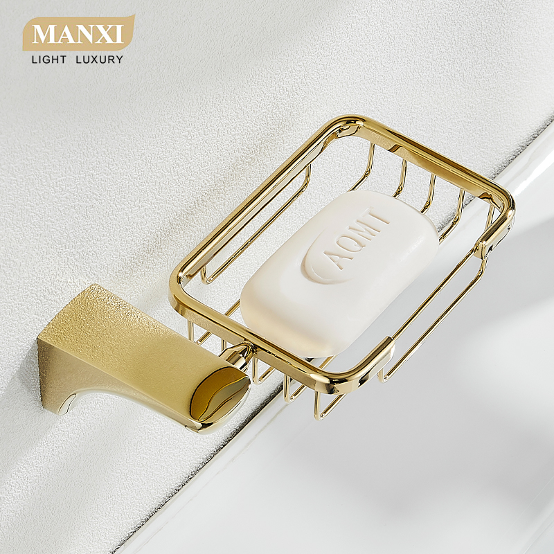 肥皂盒家用高档香皂盒双层沥水置物架不锈钢高级壁挂式墙上免打孔