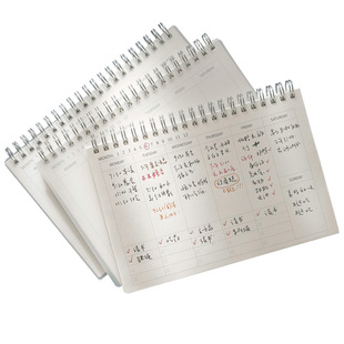 简约周计划本 week线圈本日程本weekly简约时间管理表随身笔记本子大学生考研学习记事本笔记本weeks