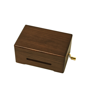 30音手摇纸带八音盒磁吸木盒30音黄铜机芯复古简约款创意礼品